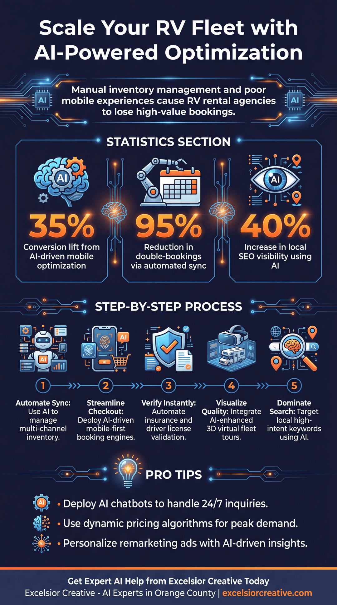 RV Rental Agency Infographic | Excelsior Creative